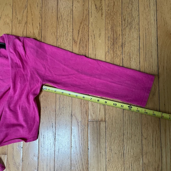 NicKnits By Nicole Miller Pink Silk Blend Vintage Midriff Shrug Top Medium - Picture 9 of 9